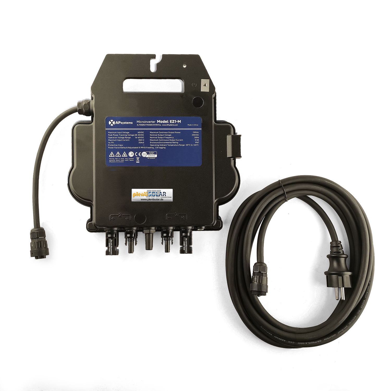 Mikro Wechselrichter AP SYSTEMS  EZ1-M 799 Watt gedrosselt auf 600 WATT